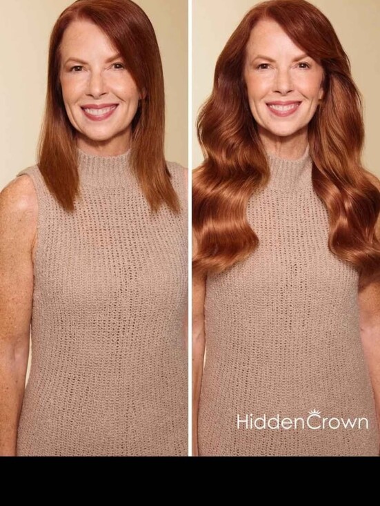 Hidden Crown Other - HiddenCrown Human Hair Auburn #30 Clip-In Extensions 24" Double Drawn 150 grams